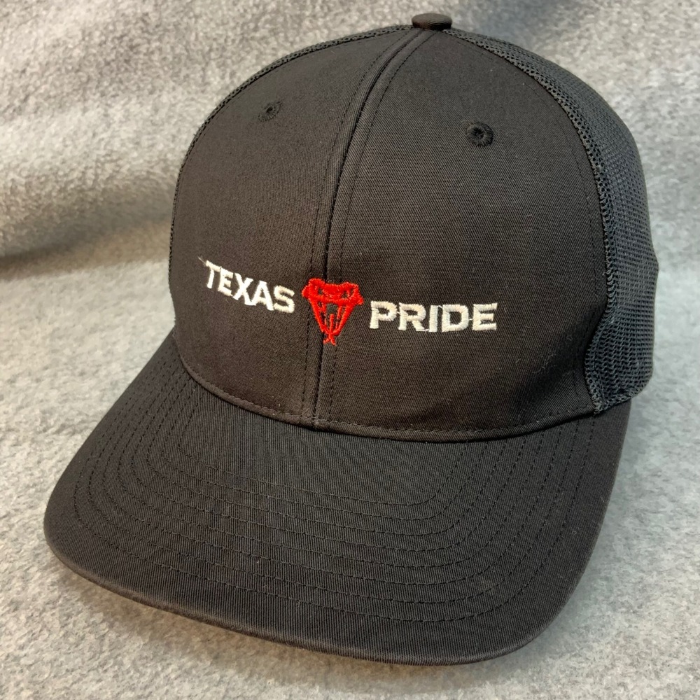 Texas Pride Mens Black Richardson Trucker Hat Snapback Mesh Cap OSFA